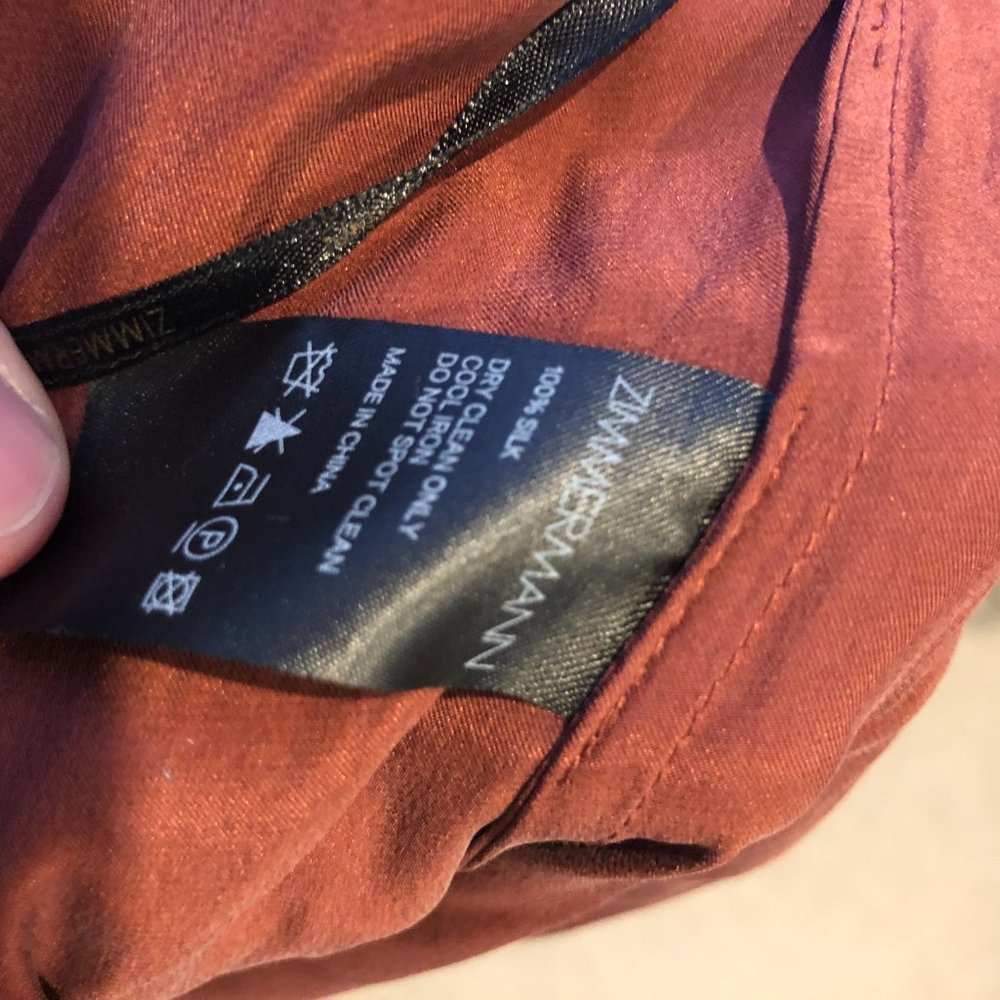 ❤️❤️SOLD❤️❤️ Zimmermann Moss Silk Troussers size 0 - Picture 5 of 6